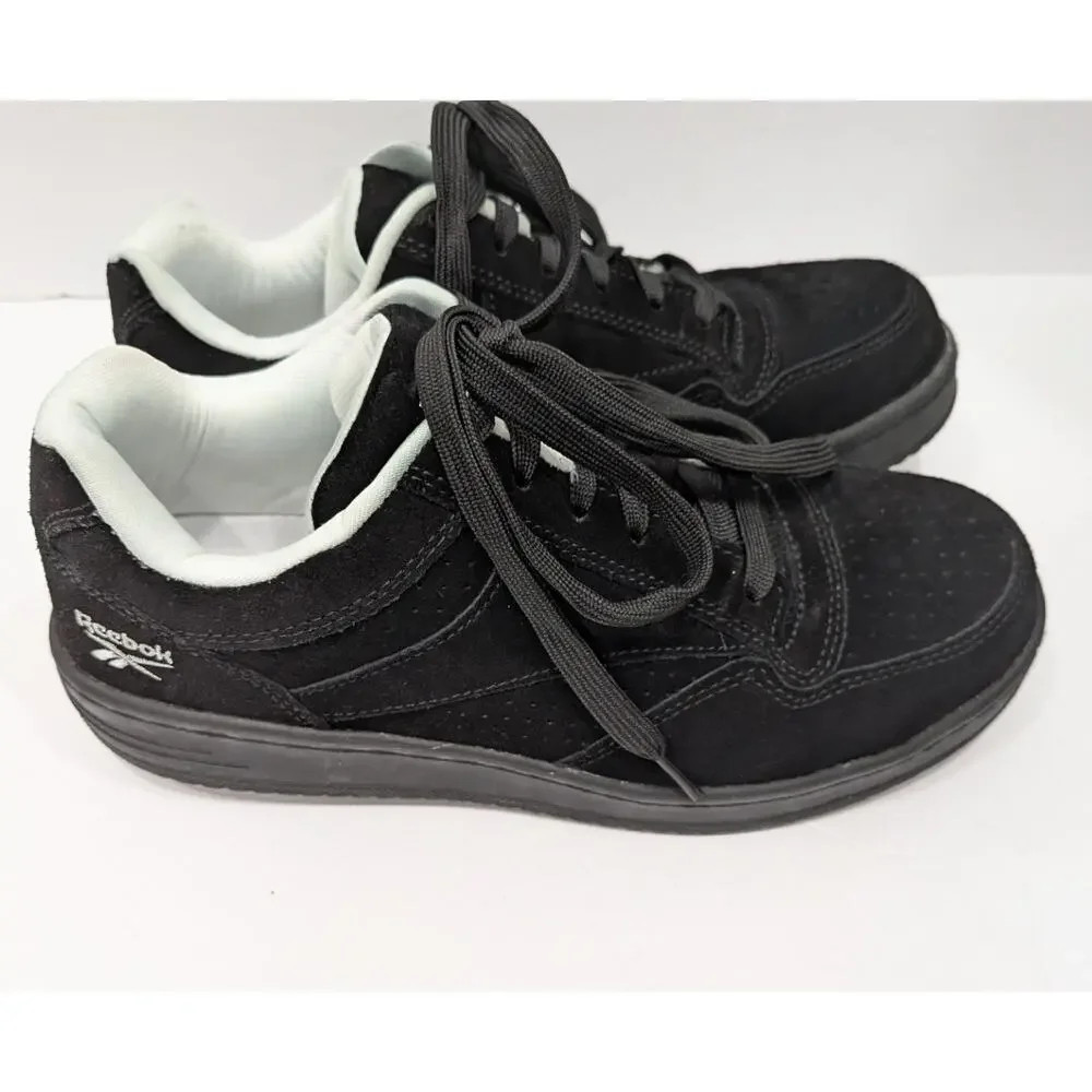 Reebok Soyay Mens 8.5 Wide Womens 10.5 Steel Toe Skate Work Shoes Black RB1910